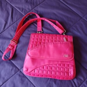 Lug Summersault Pink Quilted Crossbody Bag